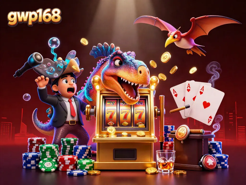 gwp168 menarik koin jackpot dari mesin slot yang dihempas pachycephalosaurus