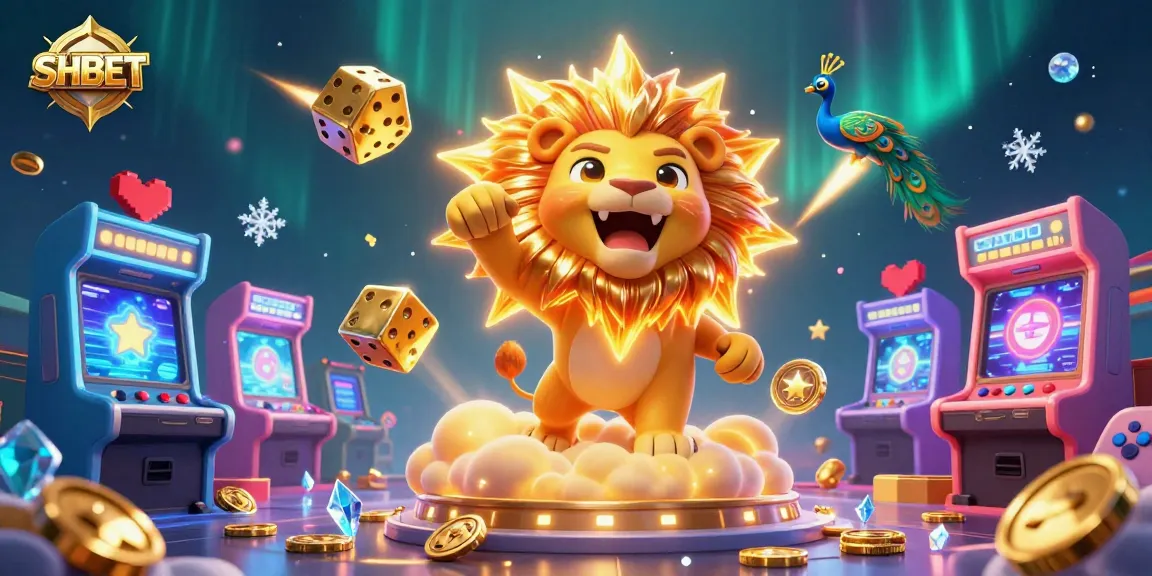 Engage in exciting gameplay at SHBET with vibrant casino elements and dynamic 3D illustrations.
