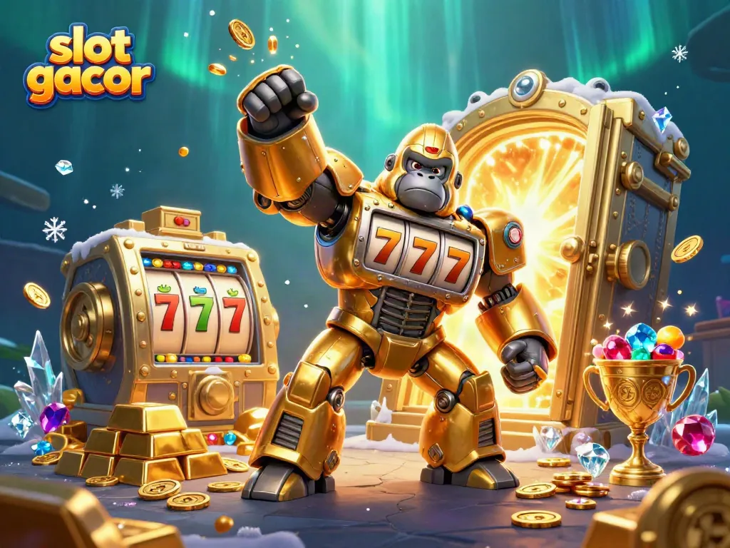 Experience the thrill of slot gacor with an explosive 3D illustration showcasing vibrant jackpot elements.