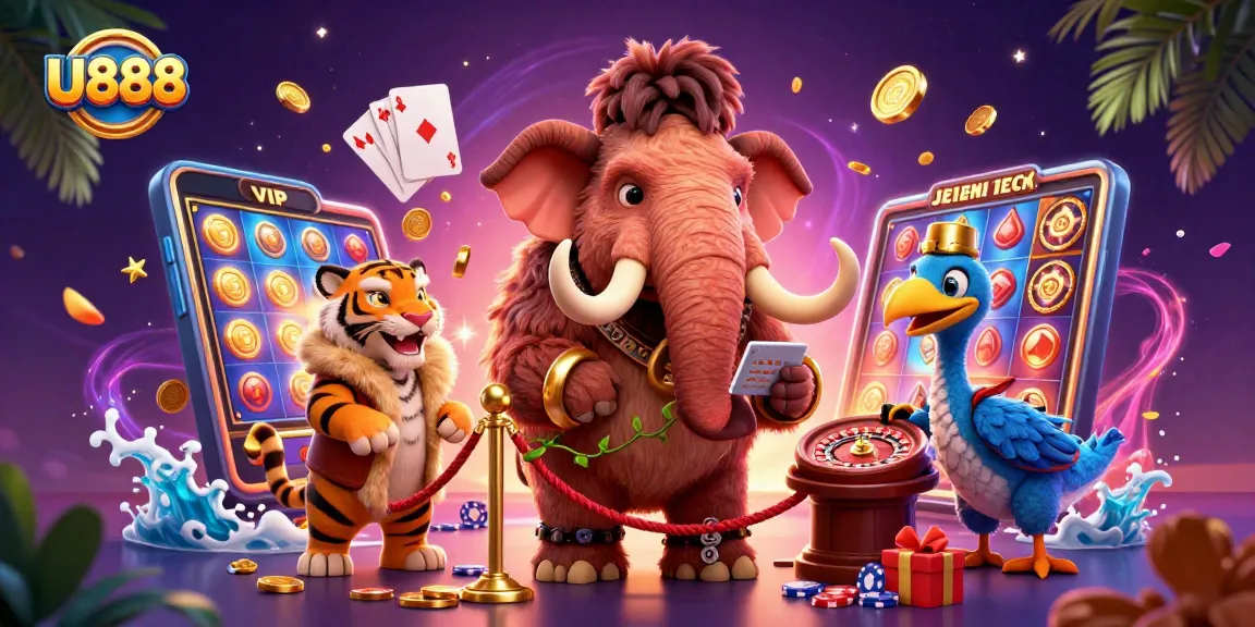 Engage with U888's vibrant casino scene featuring dynamic characters and thrilling game elements for a winning experience.