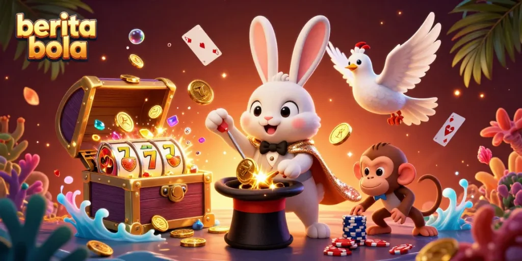 Experience berita bola's magic with a magician rabbit and immersive casino vibes.