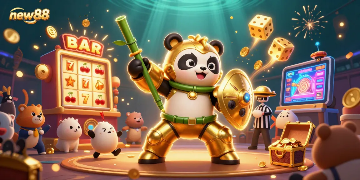 Experience the excitement of new88 with striking game elements and dynamic characters in a lively casino setting.