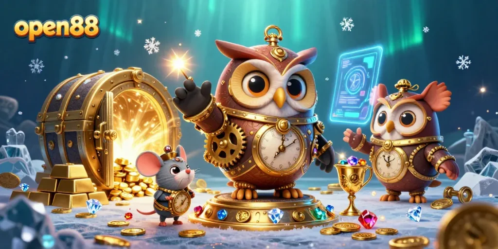 Experience thrilling wins at open88 with 3D cartoon characters, treasures, and casino games.