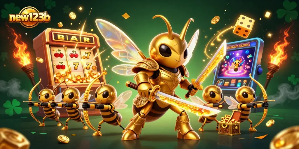 Explore the thrilling jackpot action at new123b Casino with vibrant gaming elements!